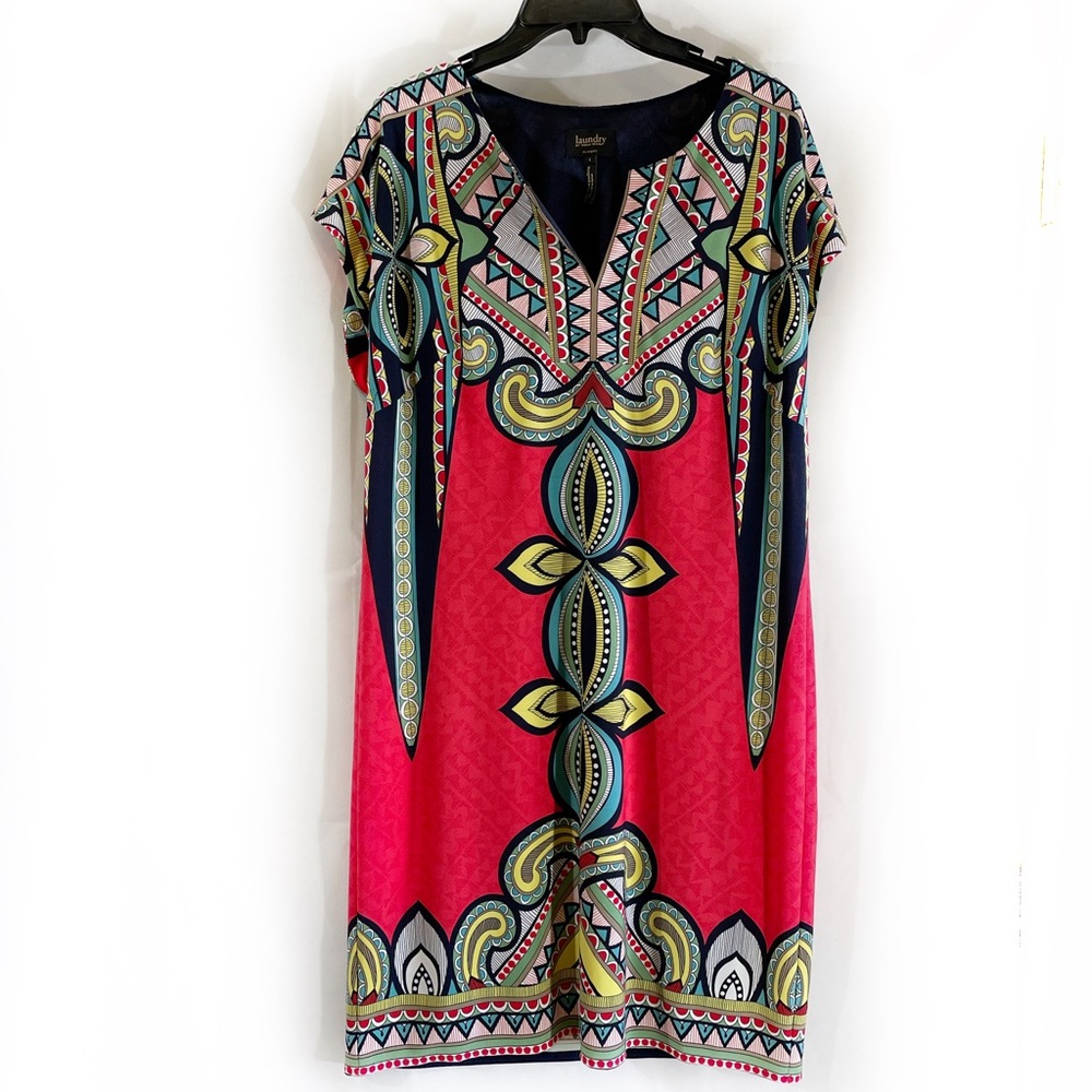 Laundry by Shelli Segal dress size L tribal